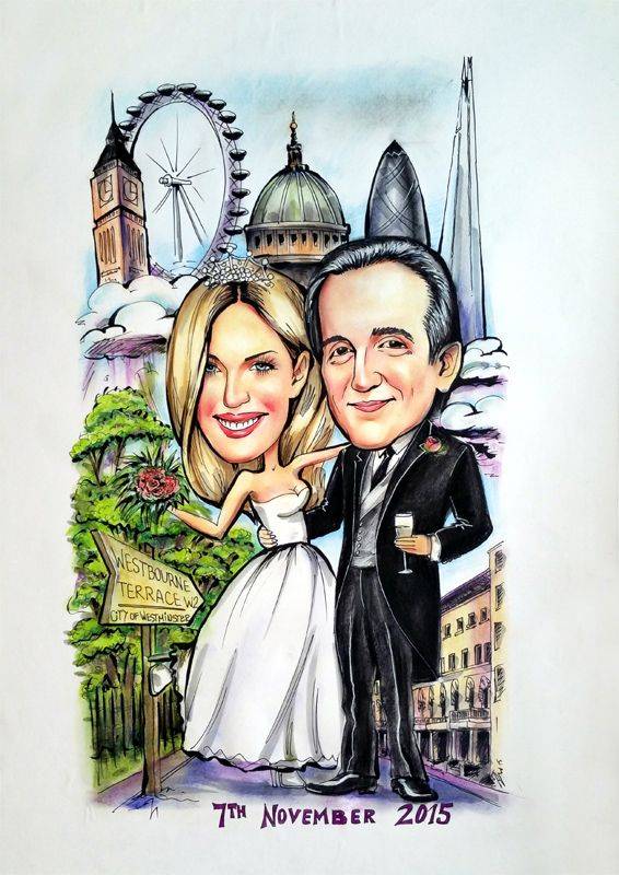 Wedding caricature form photos